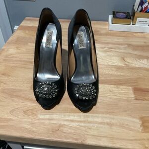 Badgley Mischka Black Embellished Women's Heels